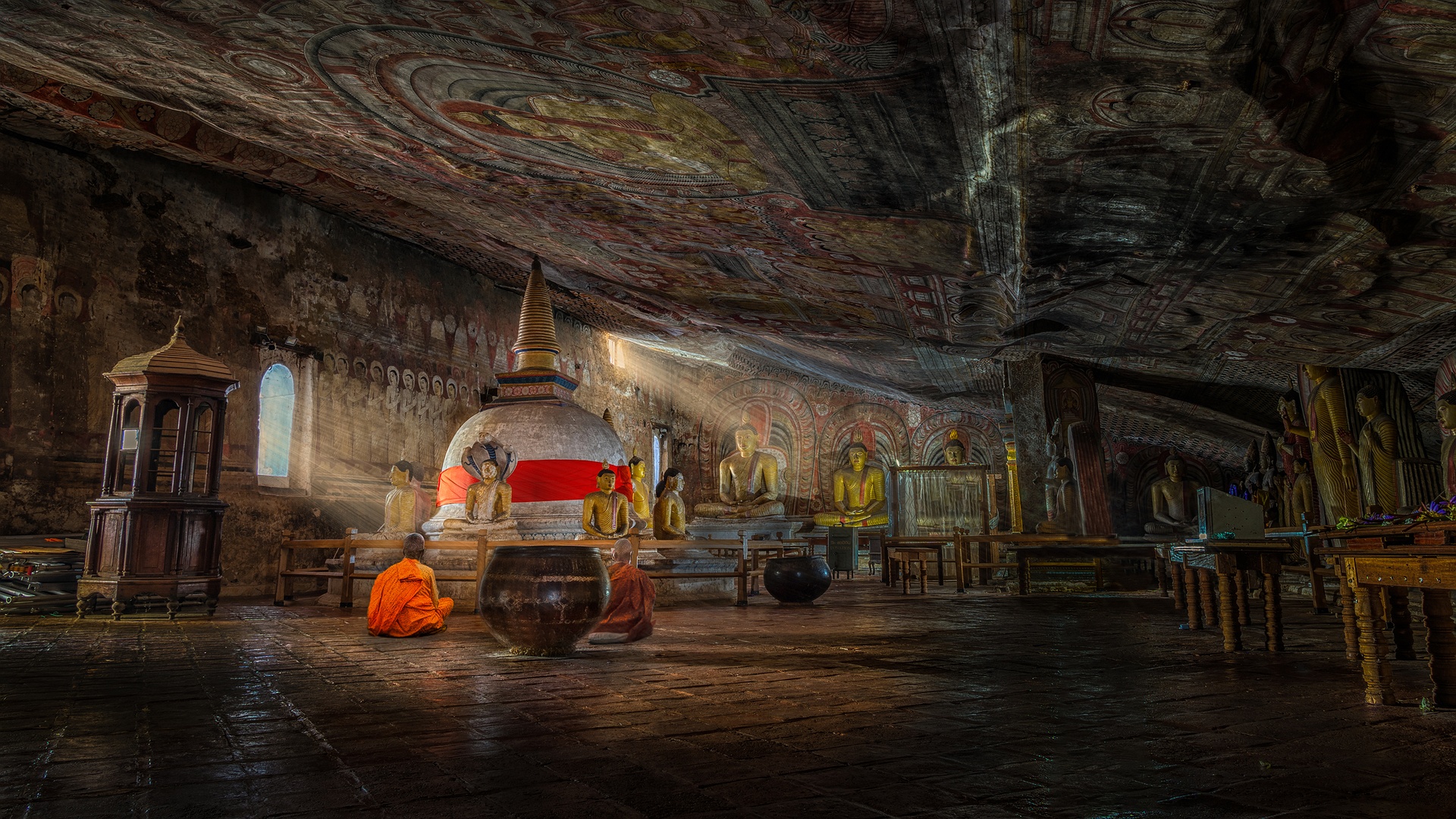 the Dambulla Cave Temple in Sri Lanka