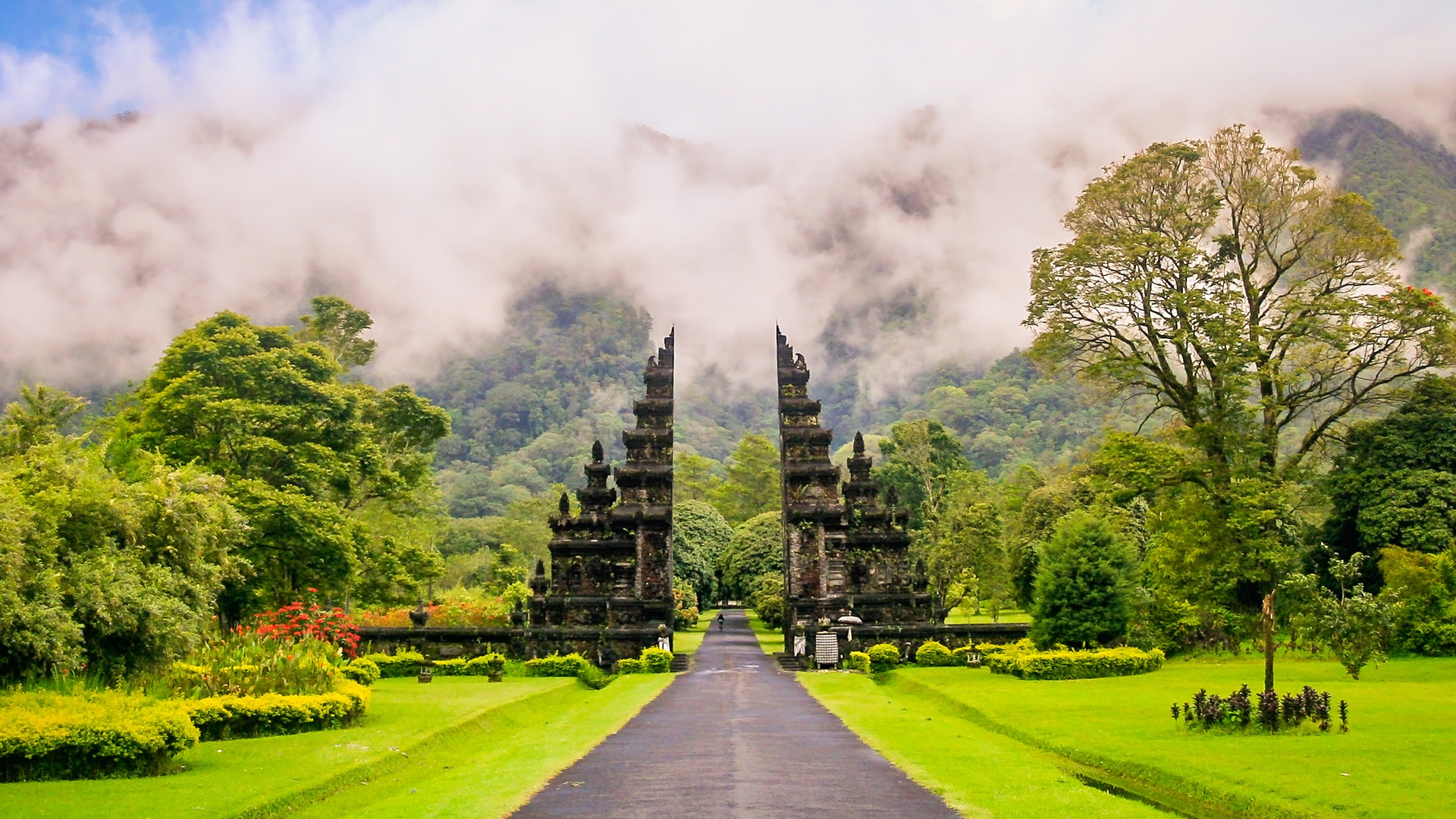 the iconic Handara Gate in Bali, Indonesia, a popular spot for photography