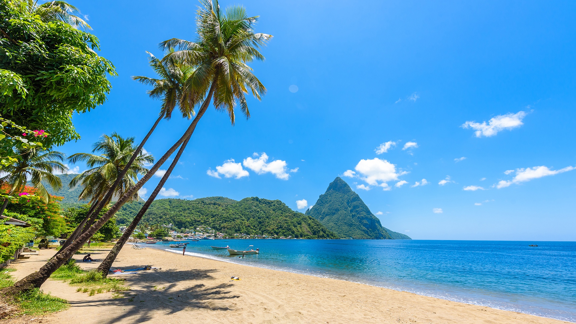 beach in Soufrière, Saint Lucia