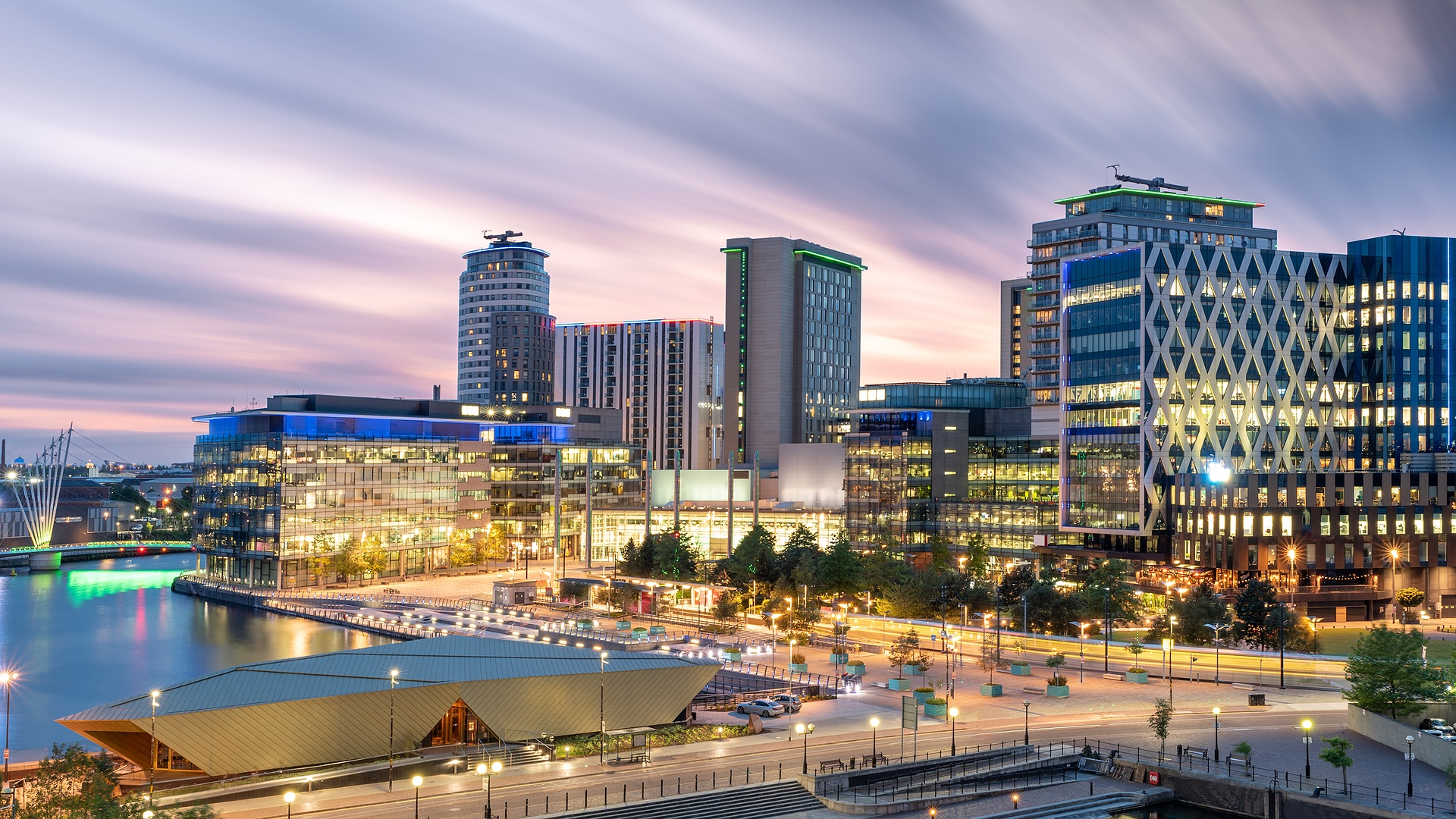 Salford Quays in Greater Manchester, UK