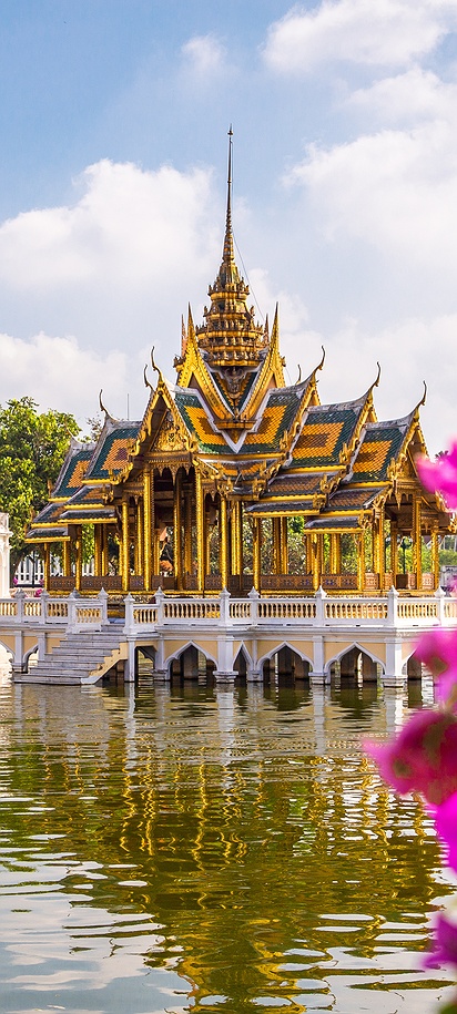 Aisawan Thiphya-Asana Pavilion at the Bang Pa-In Royal Palace in Thailand