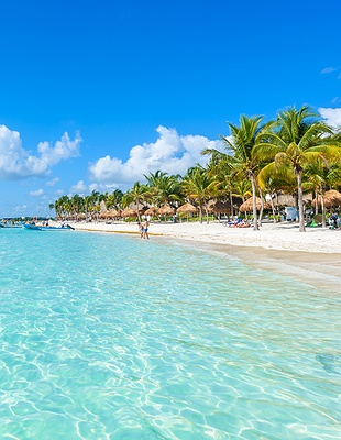 beautiful beach scene Cancun