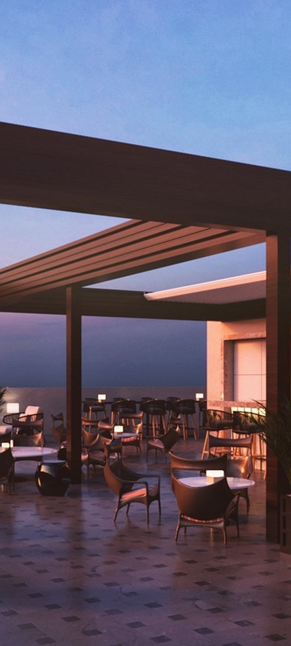 Cirrus 9, an open-air rooftop lounge bar  at The Oberoi, New Delhi