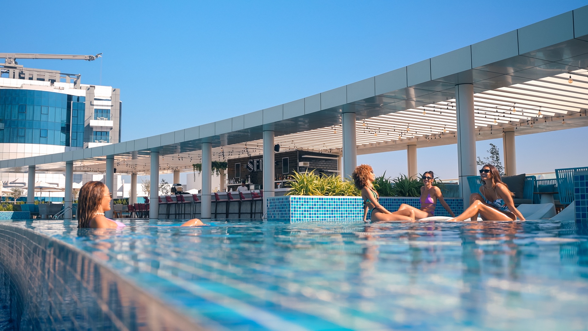 Infinity pool at Seven Palm on the Palm Jumeirah, Dubai