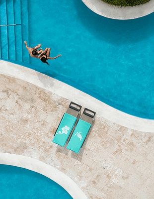 an aerial view of the Iberostar Waves Punta Cana and Iberostar Waves Dominicana all-inclusive resort complex in the Dominican Republic
