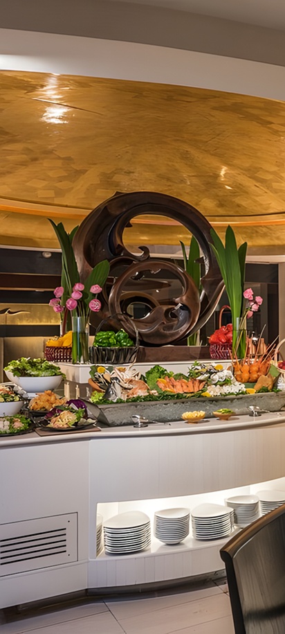 Romsai All-Day Dining restaurant located at the Banyan Tree Bangkok hotel