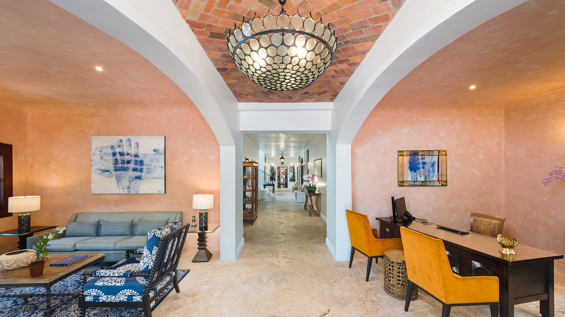 the lobby of the Cap Maison Resort & Spa in Saint Lucia