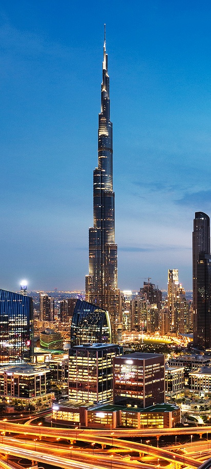 Burj Khalifa, skyscraper in Dubai