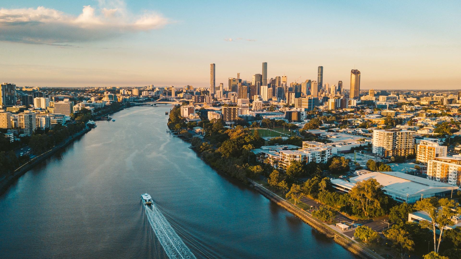 Aerial view of Brisbane, Australia