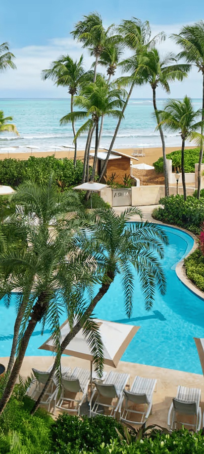 5 outdoor swimming pools, including lagoon-style pools in the the Wyndham Grand Rio Mar Rainforest Beach & Golf Resort