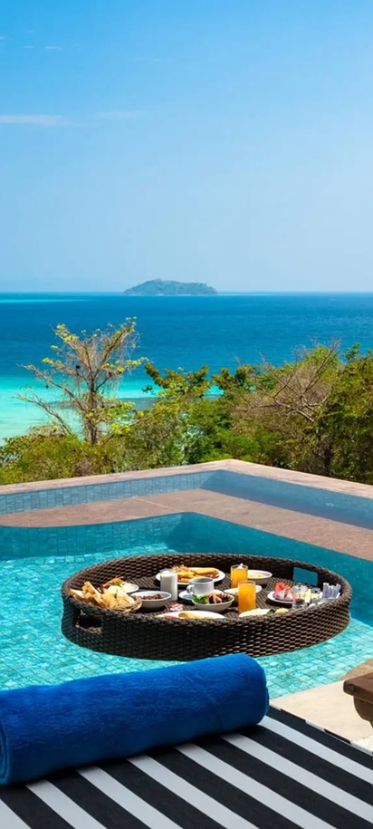 a luxury pool villa at the SAii Phi Phi Island Village resort in Thailand