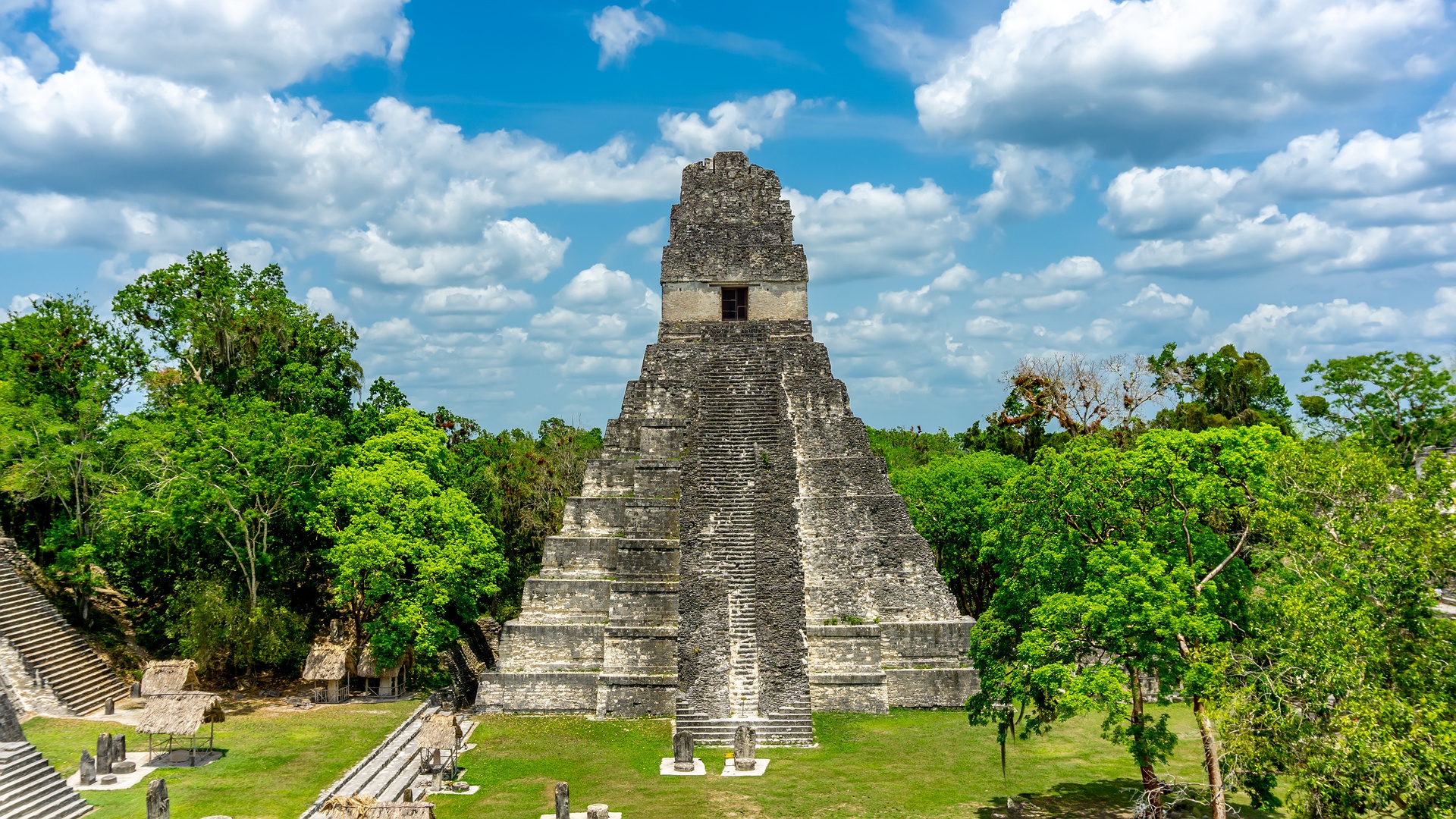 the Temple of the Great Jaguar, located in the ancient Maya city of Tikal, Guatemala