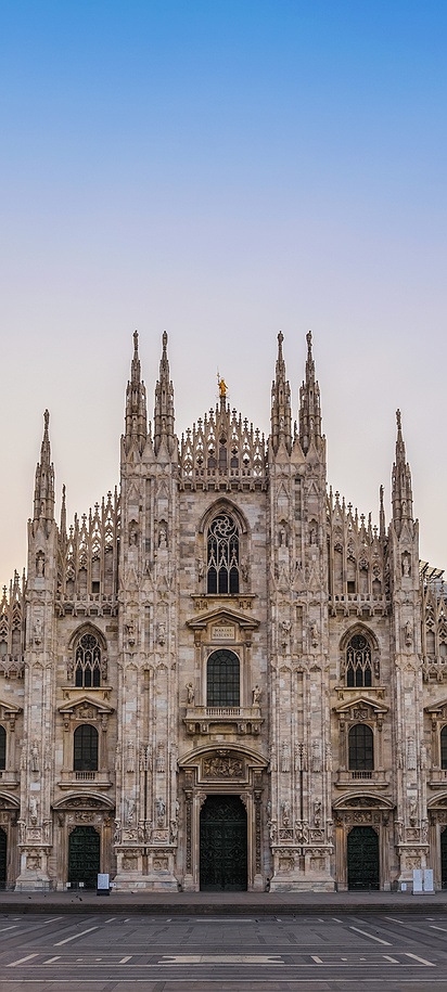 Milan Cathedral sunrise view