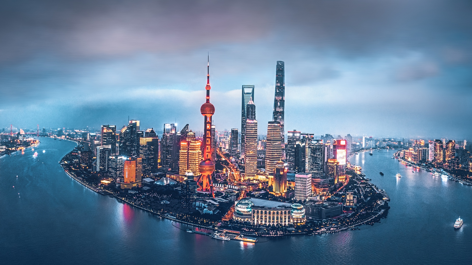 Panoramic view of Shanghai, China