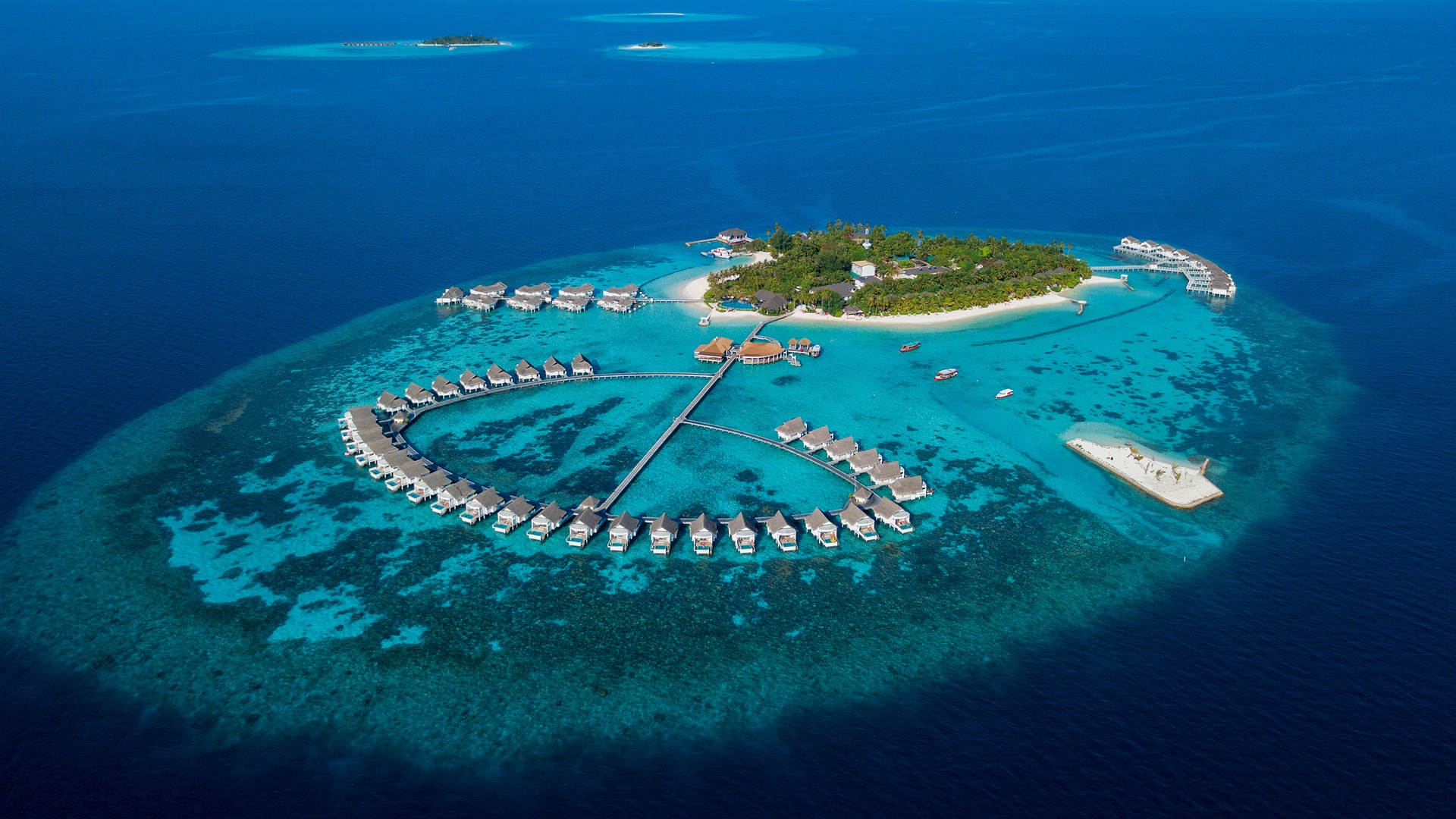 machchafushi island resort and spa maldives aerial view