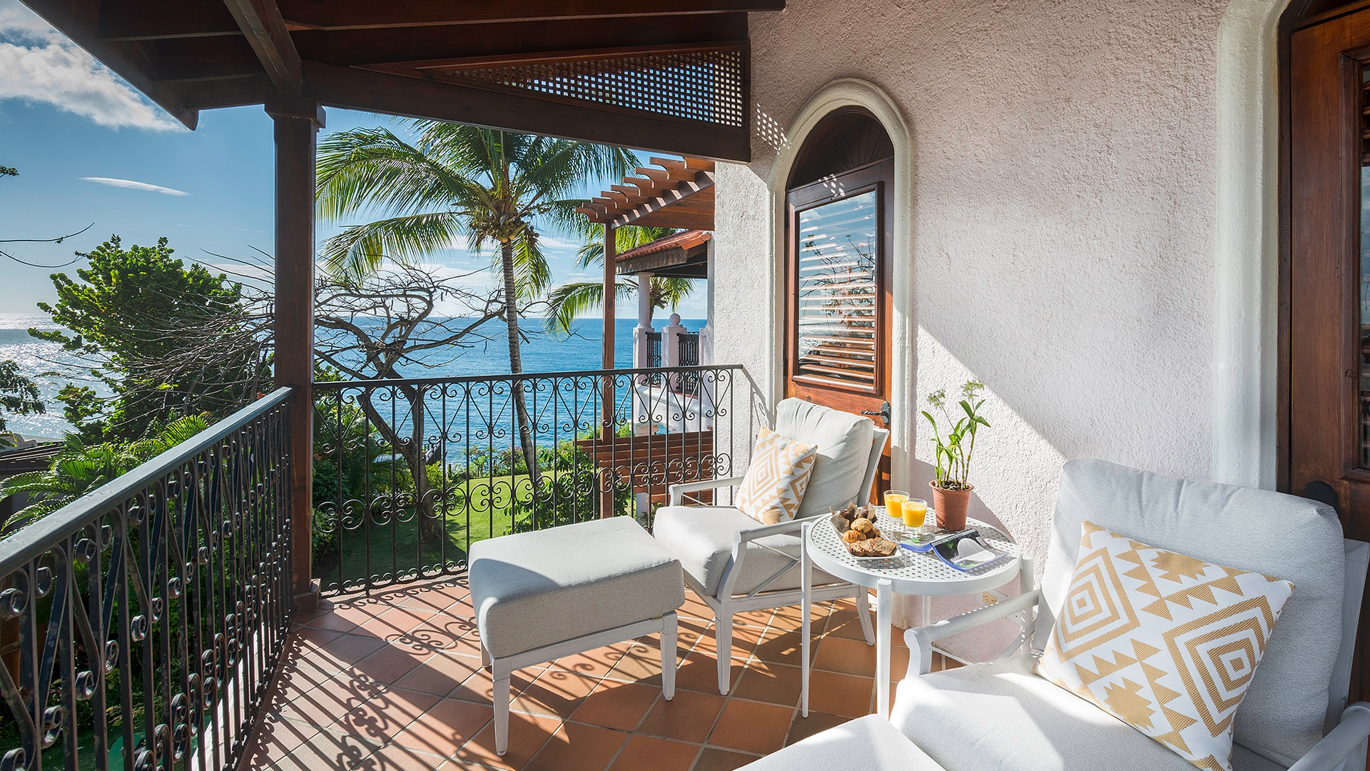 a balcony view at the Cap Maison Resort & Spa in St. Lucia