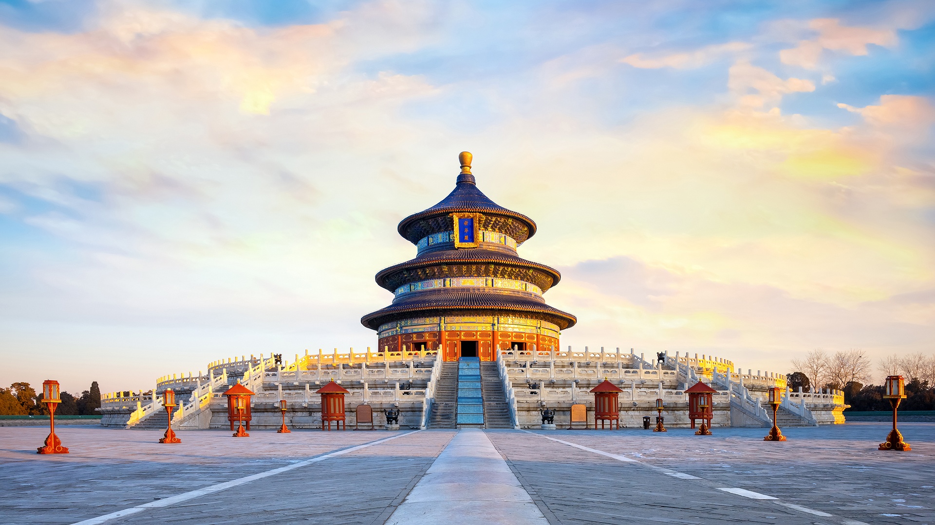 the Hall of Prayer for Good Harvests within the Temple of Heaven complex in Beijing, China
