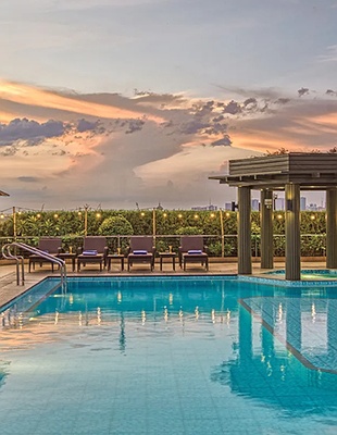 an aerial view of the Bohol Beach Club resort