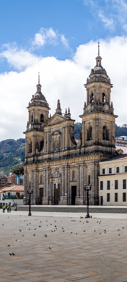 View of Plaza de Bolívar in Colombia