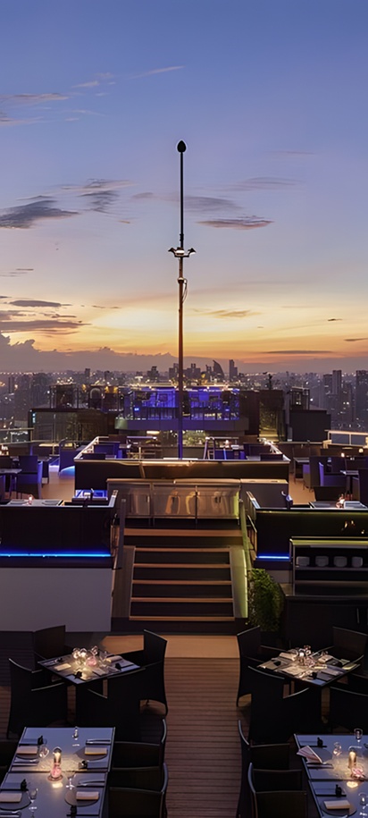 This is the Vertigo & Moon Bar rooftop at the Banyan Tree Bangkok