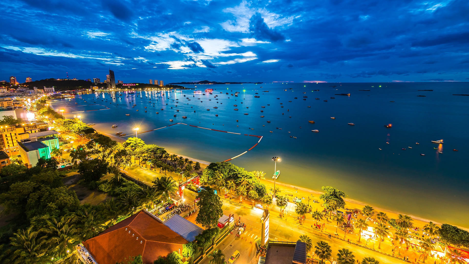 pattaya city aerial view