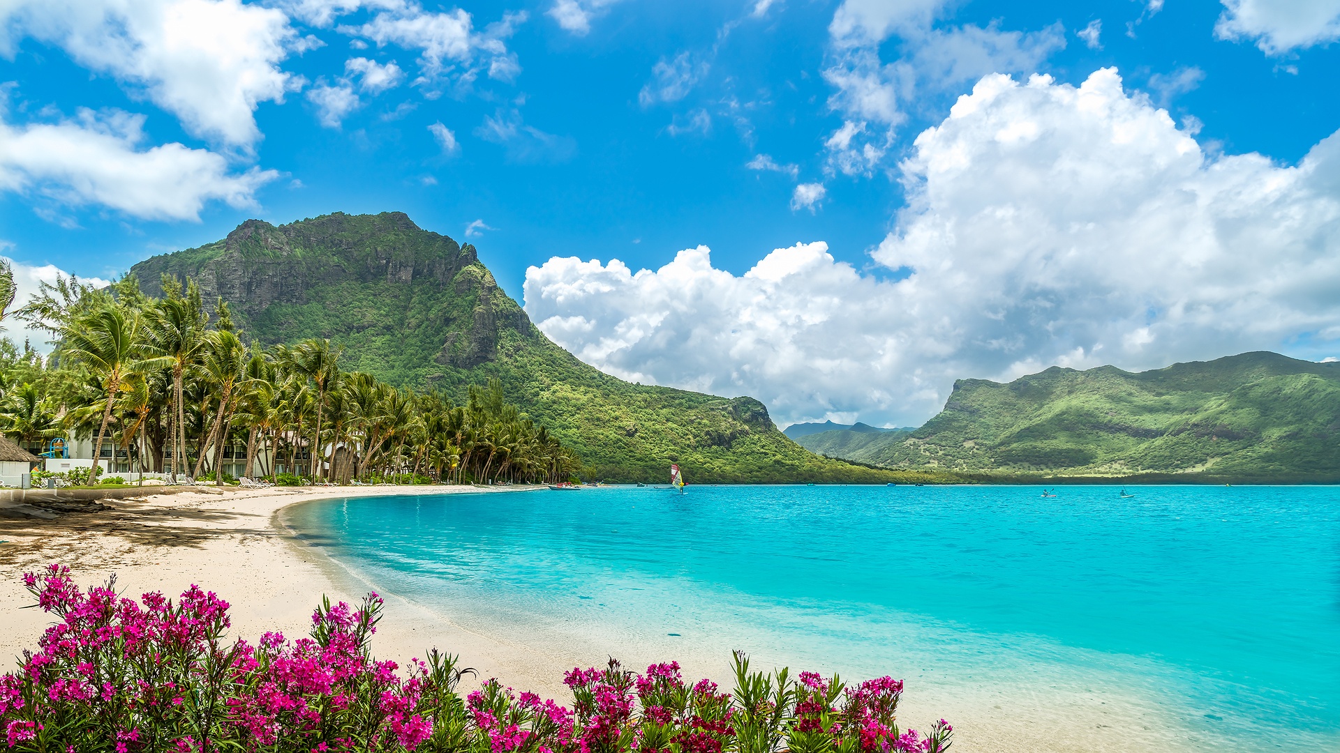 scenic beach in Mauritius