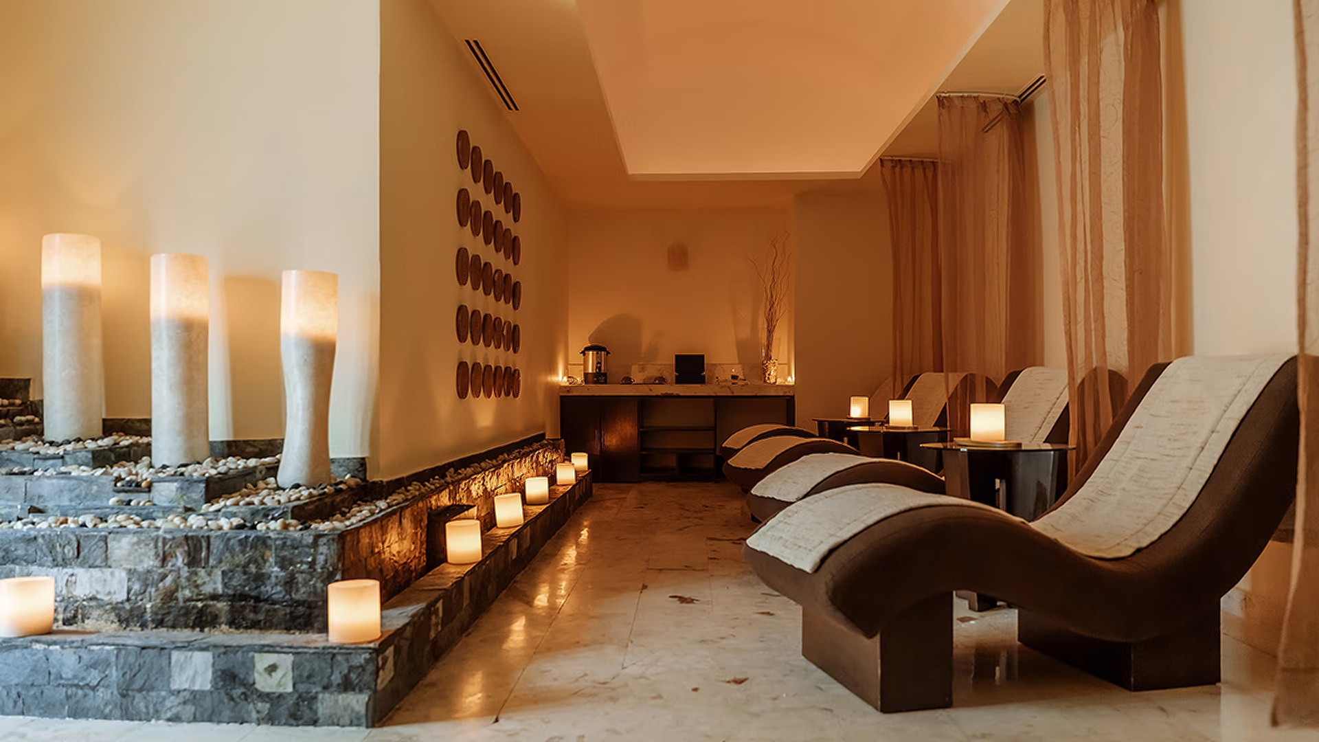 the relaxing spa area at the Iberostar Selection Riviera Cancún resort