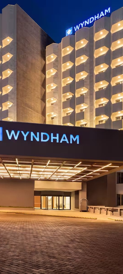 entrance of the Wyndham Bukhara hotel located in Bukhara, Uzbekistan