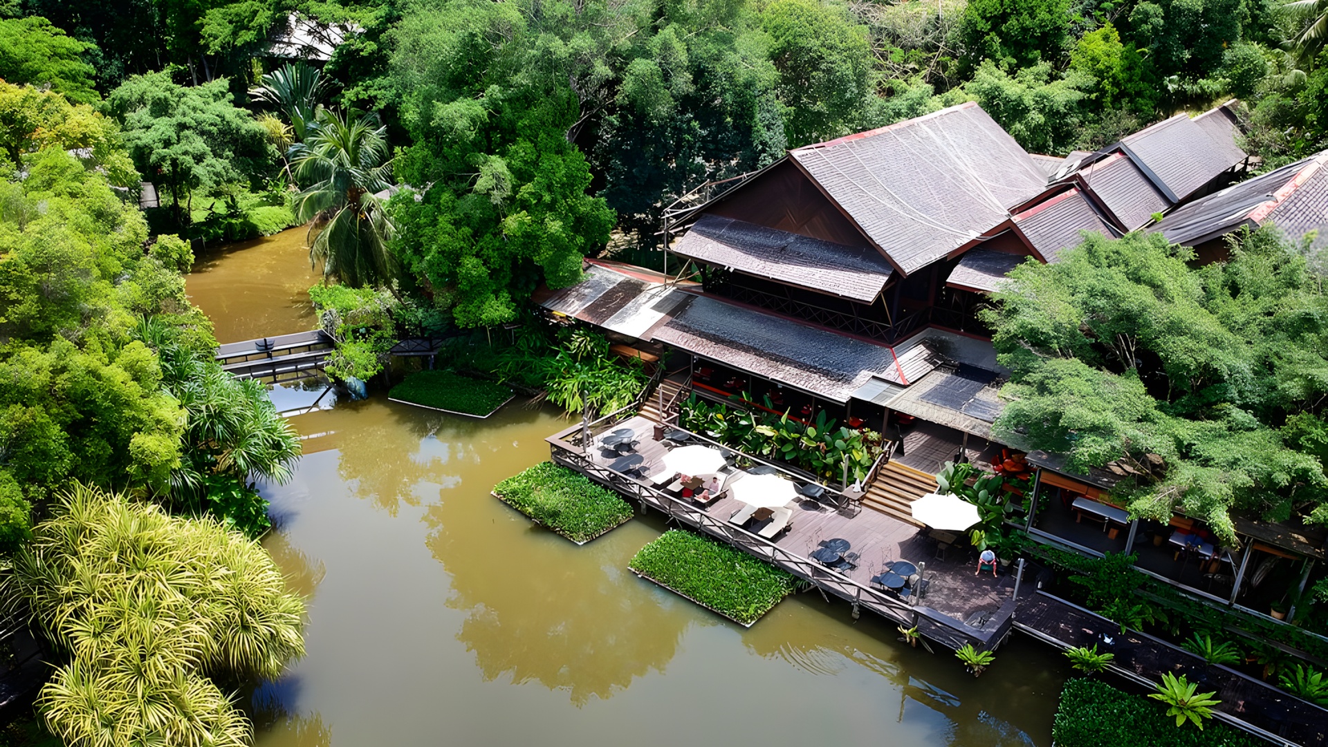 Sepilok Nature Lodge aerial view