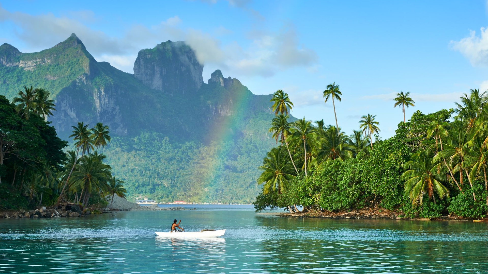 A volcanic island in French Polynesia
