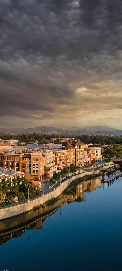 Scenic view of a riverfront area in Napa Valley