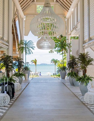 Aerial view of LUX* Grand Gaube Mauritius