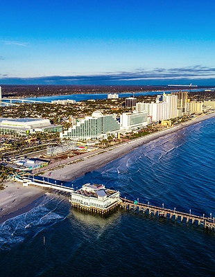 aerial view of Daytona Beach, Florida
