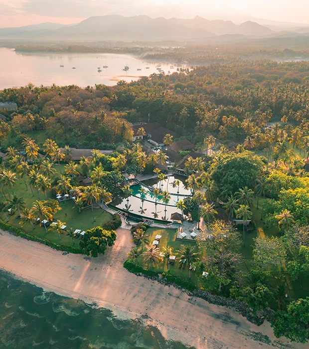 The Oberoi Beach Resort, Lombok aerial view