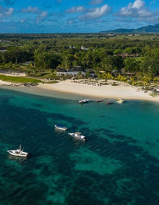 sunset view at The Residence Mauritius, a 5-star luxury resort located on the east coast of the island in Belle Mare
