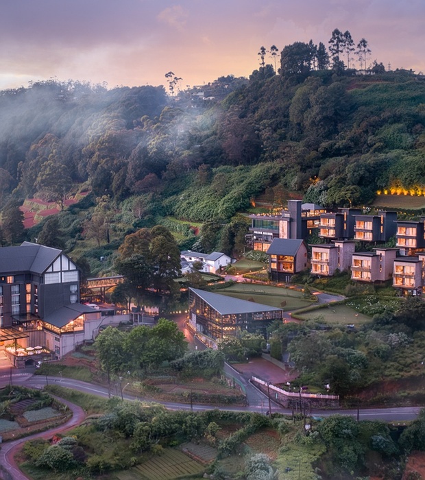 The Golden Ridge Hotel aerial view