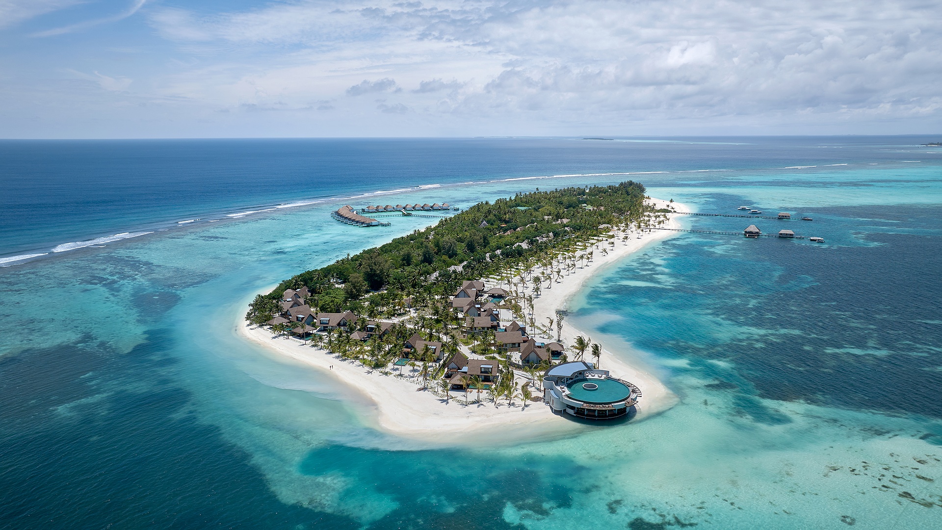 Aerial view of Six Senses Kanuhura Maldives