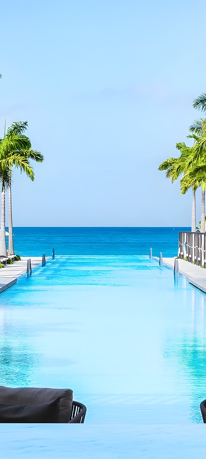 infinity pool at the Silversands Grand Anse resort in Grenada