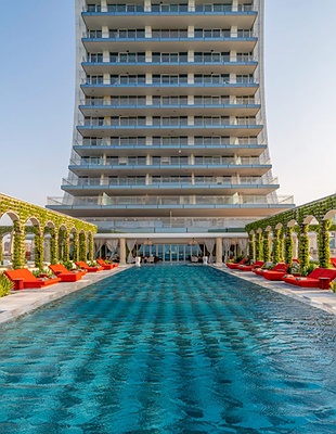 Katara Towers, a landmark architectural structure in Lusail, Qatar