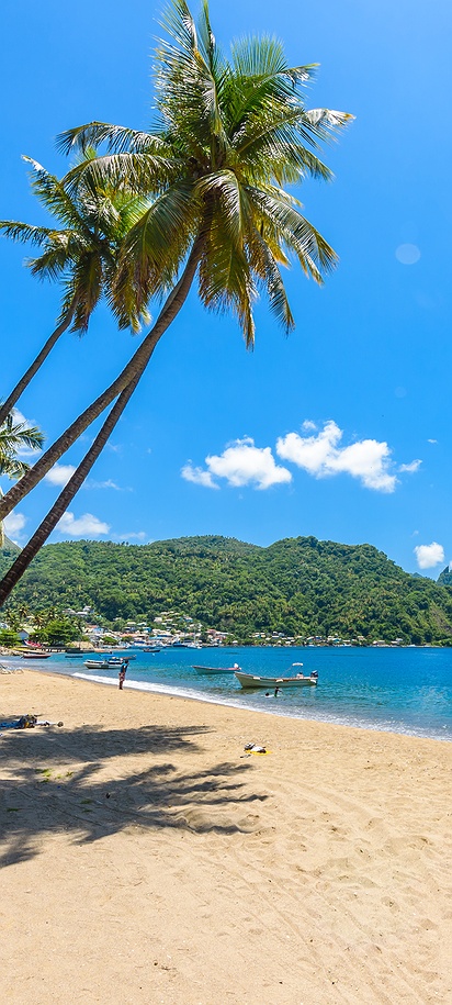 beach in Soufrière, Saint Lucia