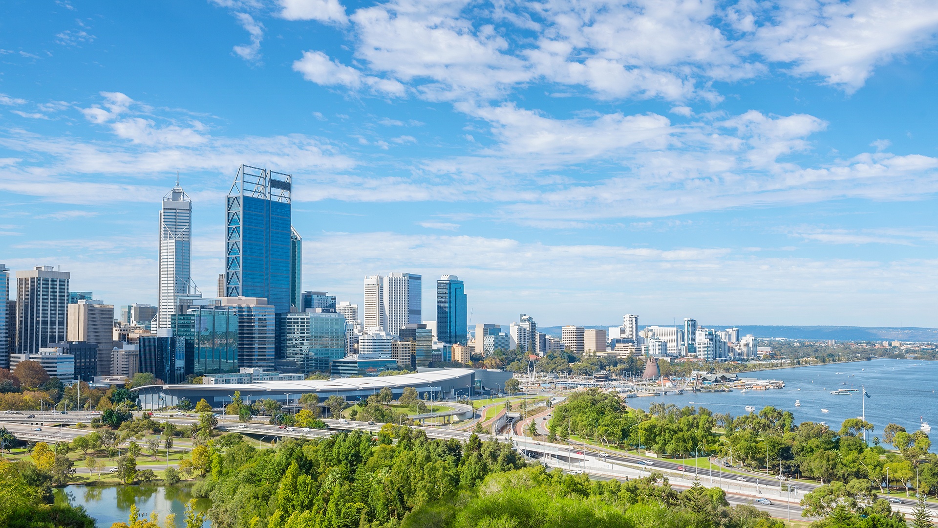 skyline of Perth, Western Australia