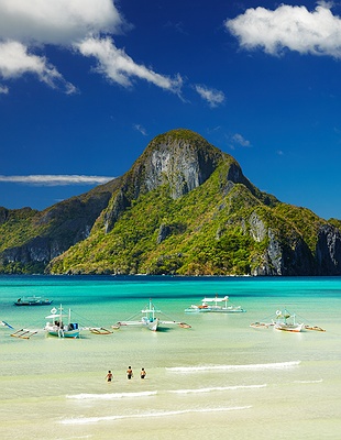 Coron island in Philippines aerial view