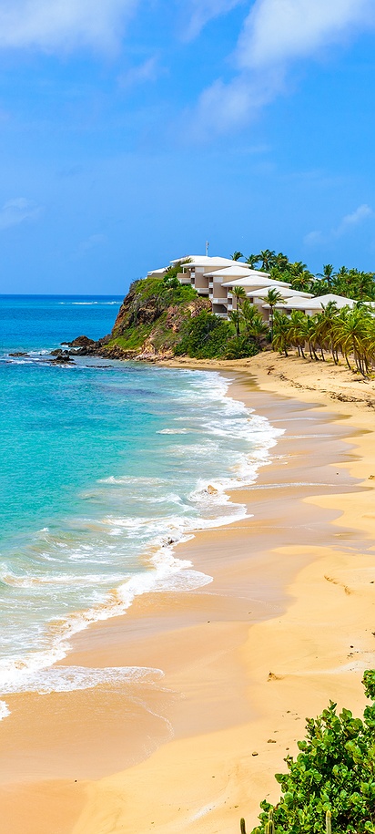 Paradise Beach at Morris Bay on the Caribbean island of Antigua