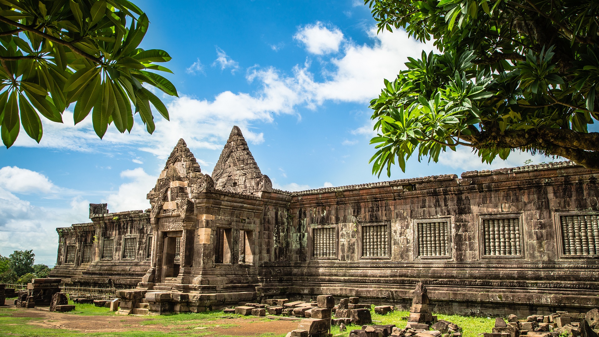 ancient Khmer temple complex of Vat Phou in Laos