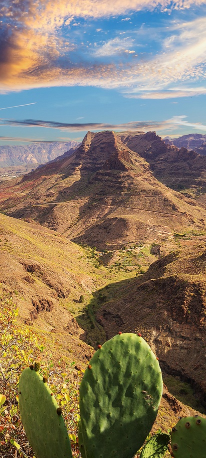 a scenic view of the mountain landscape of Gran Canaria