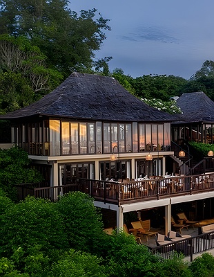 Silavadee Pool Spa Resort located on the cliffs of Koh Samui, Thailand. 
