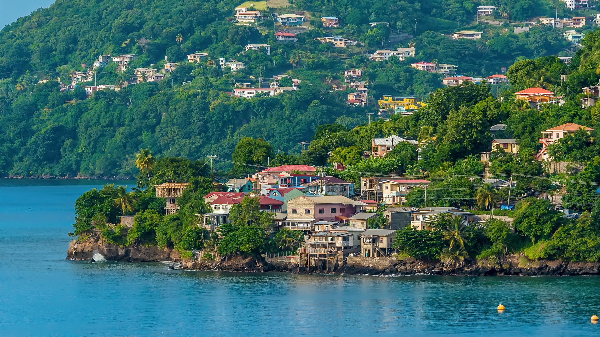 coastal view of St. George's in Grenada