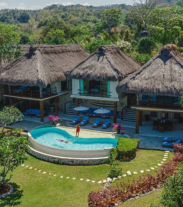 Kasambi Villa, Sumba aerial view