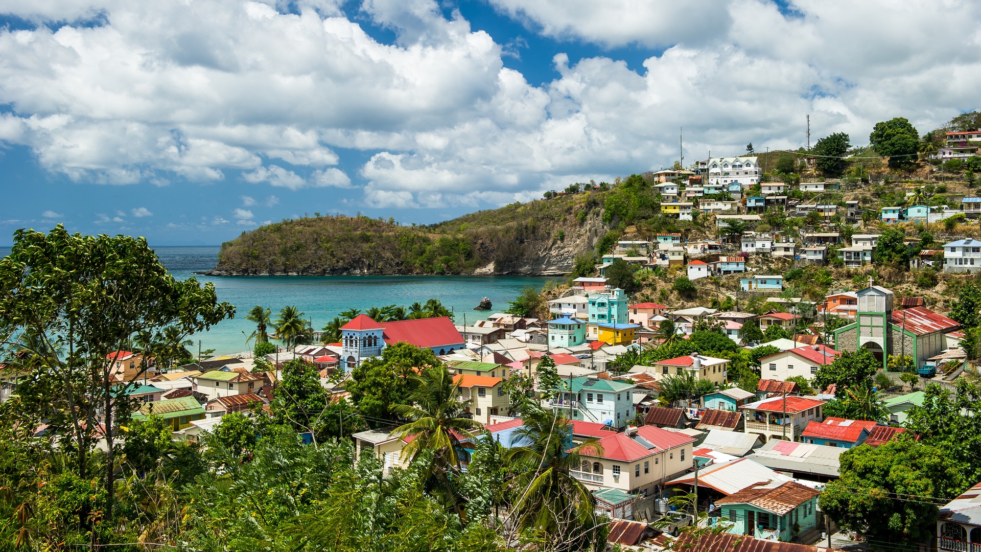 view of Soufrière in Saint Lucia