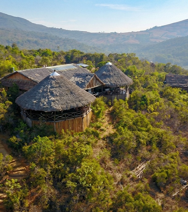 Akiba Lodge Marofandilia drone shot